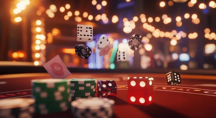 Multi-camera live studio setup for judol adalah baccarat table